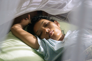 Always sleep under a mosquito net
