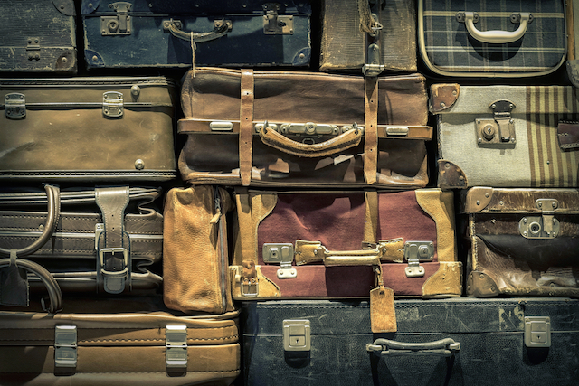 Antique travel luggage